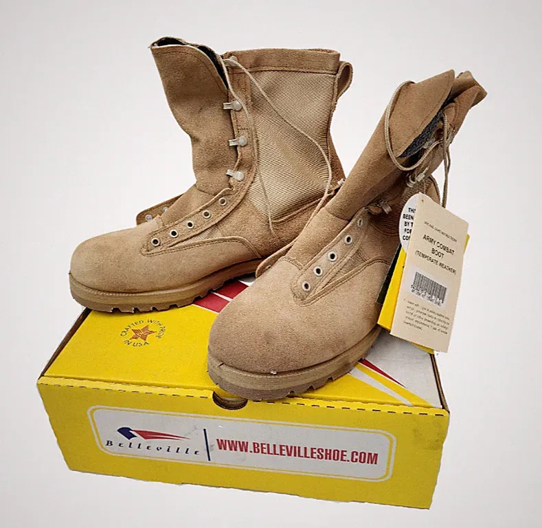 Tan Belleville Temperate Climate Army Combat Boots 15.5R – New *mocinc.1982*